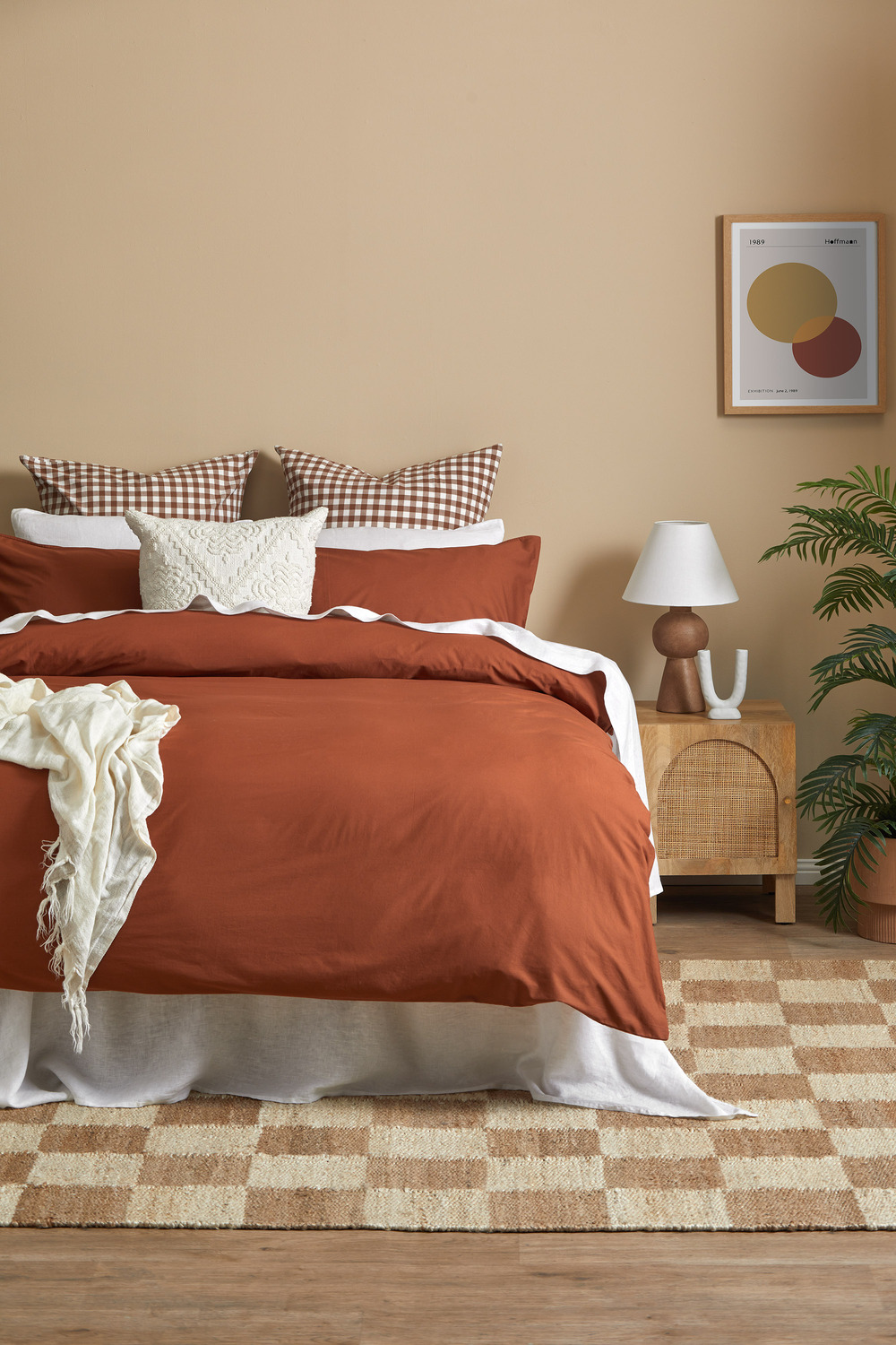 Gingham-Washed-Cotton-European-Pillowcases