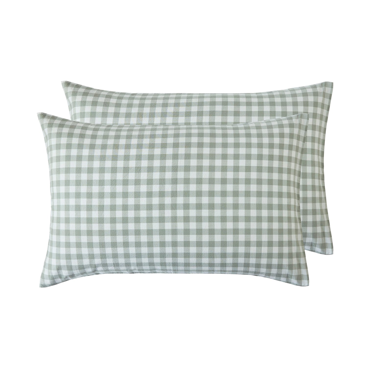 Gingham-Washed-Cotton-Standard-Pillowcases