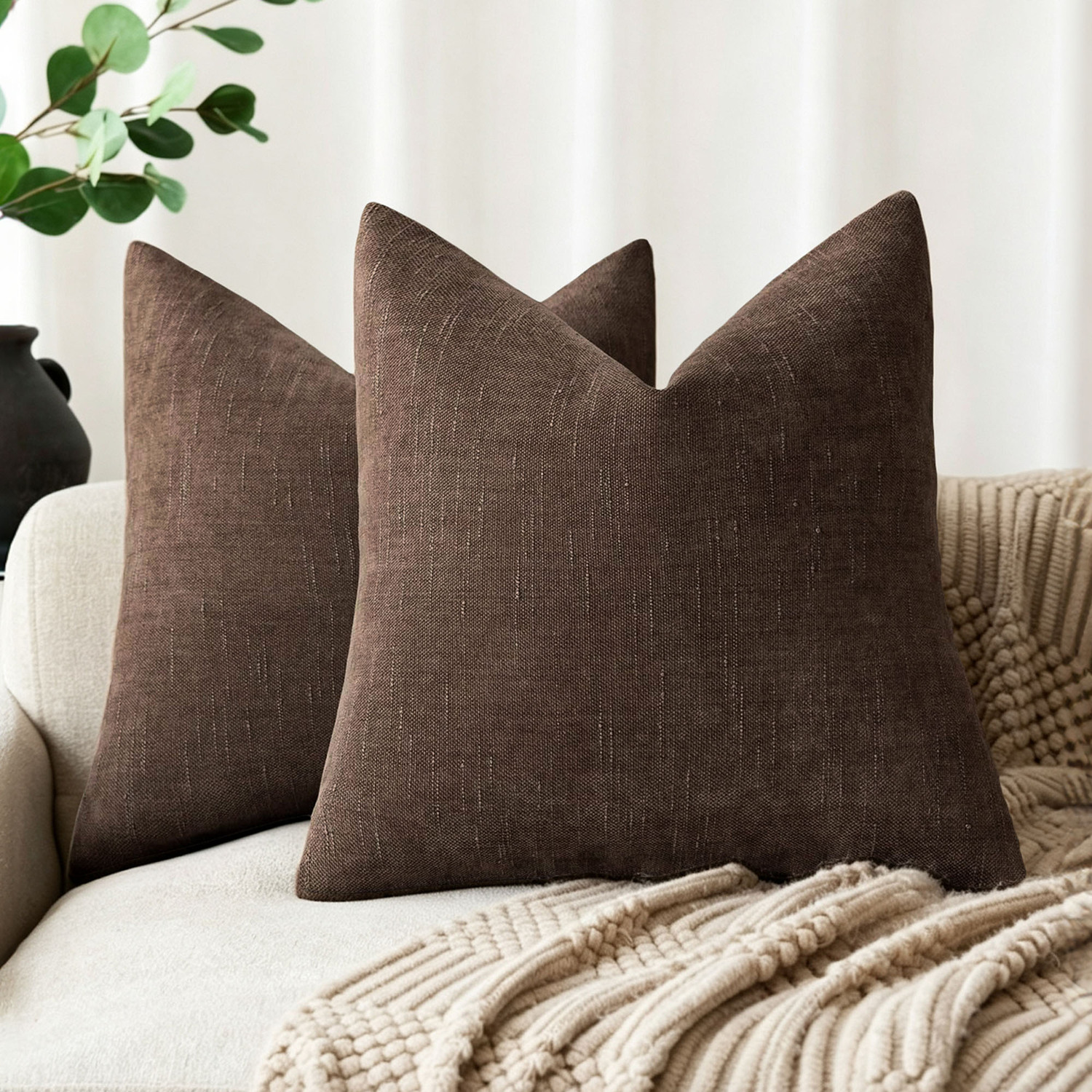 Clare Square Chenille Cushion Covers