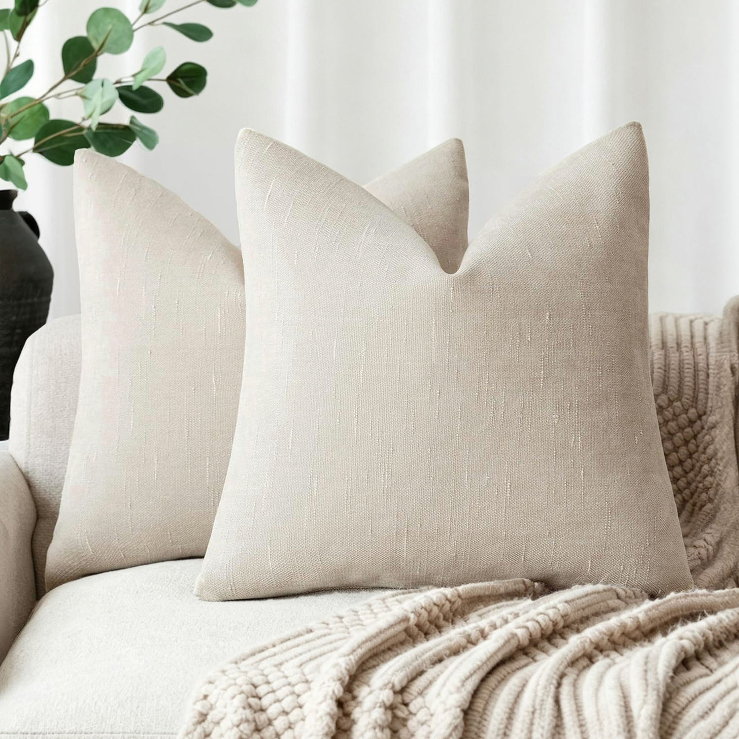 Clare Square Chenille Cushion Covers