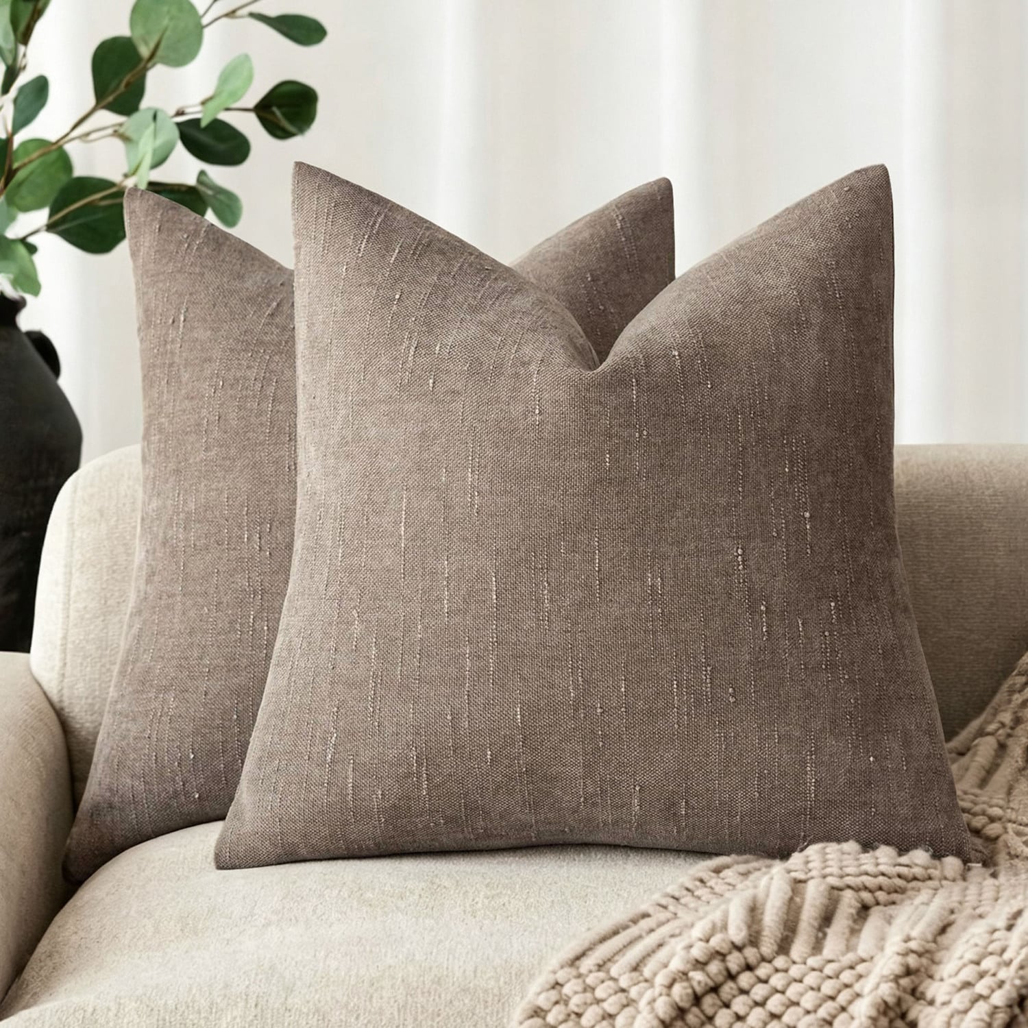 Clare Square Chenille Cushion Covers