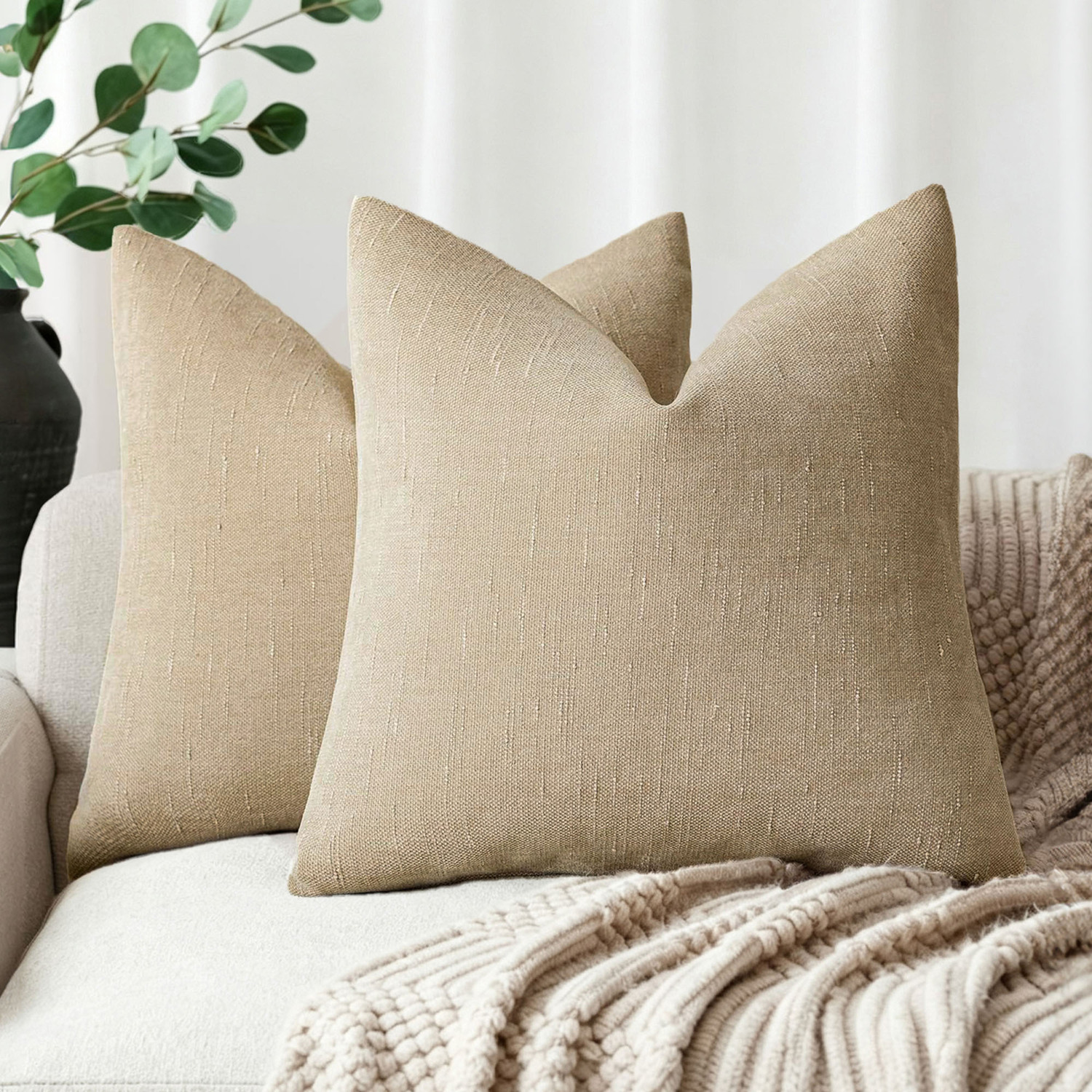 Clare Square Chenille Cushion Covers