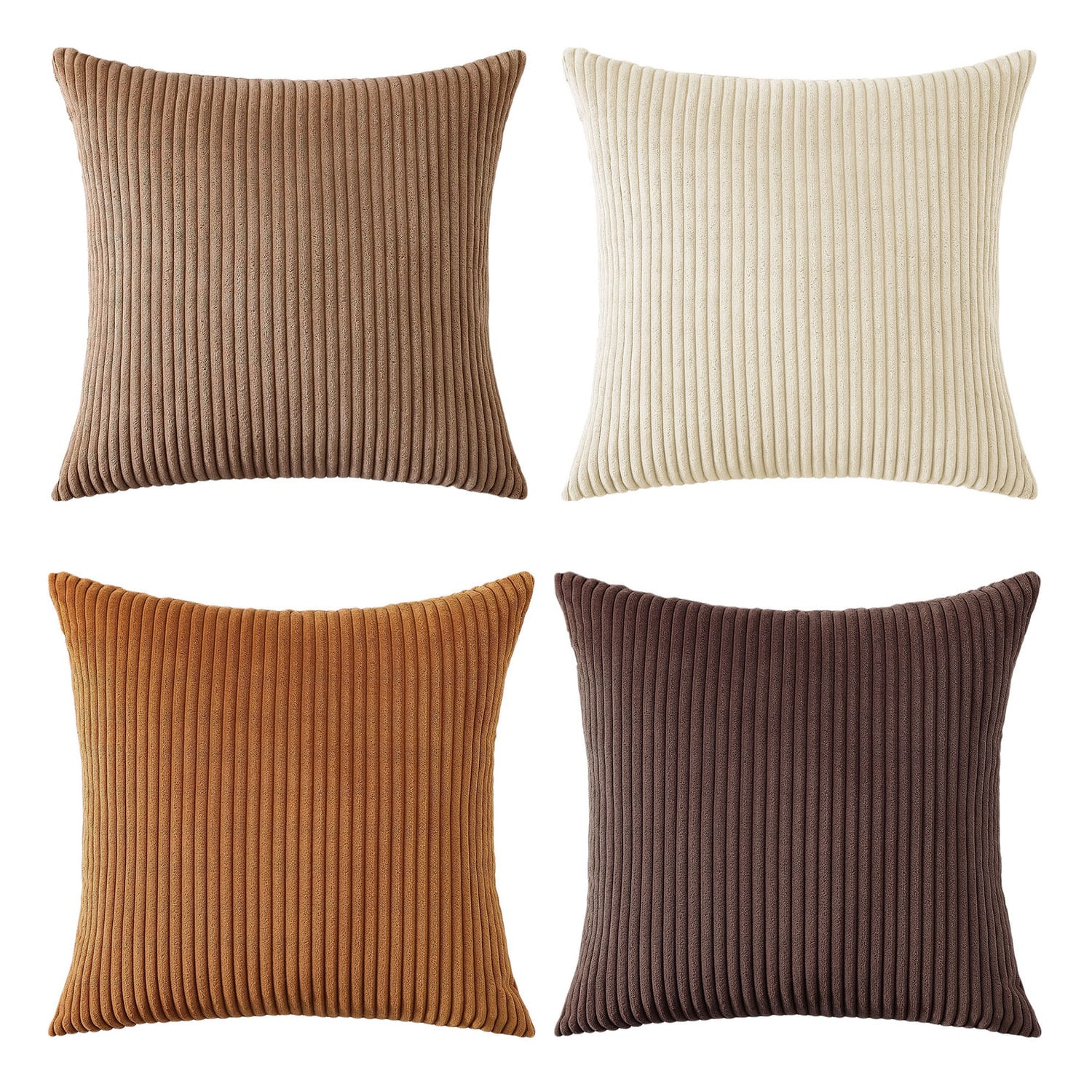 4 Piece Brea Corduroy Velvet Cushion Cover Set