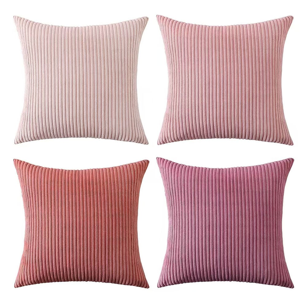 4 Piece Brea Corduroy Velvet Cushion Cover Set
