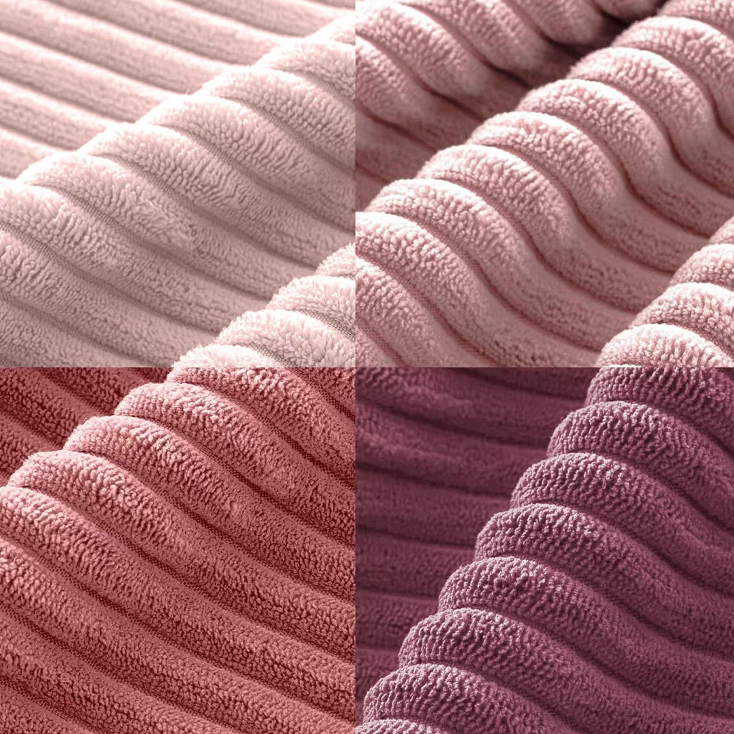4 Piece Ardian Corduroy Velvet Lumbar Cushion Cover Set