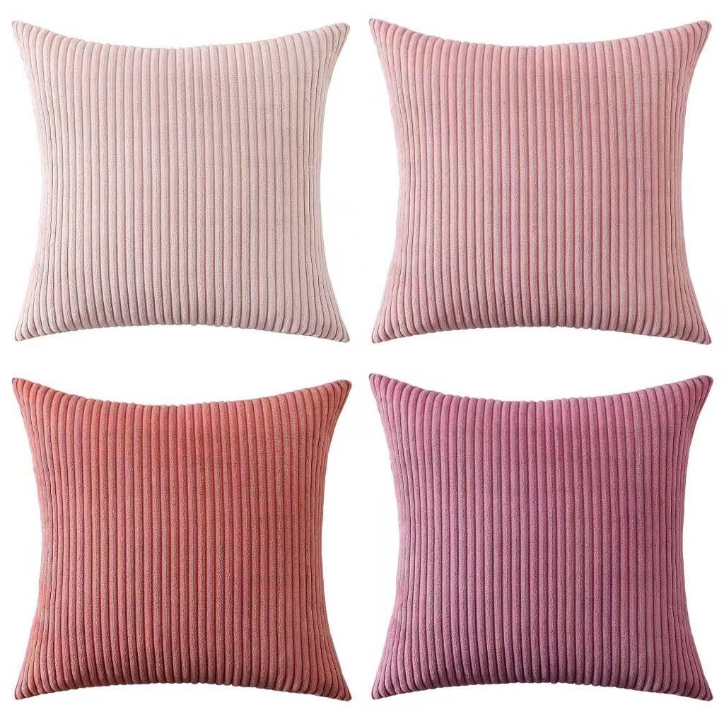 4 Piece Ardian Corduroy Velvet Cushion Cover Set