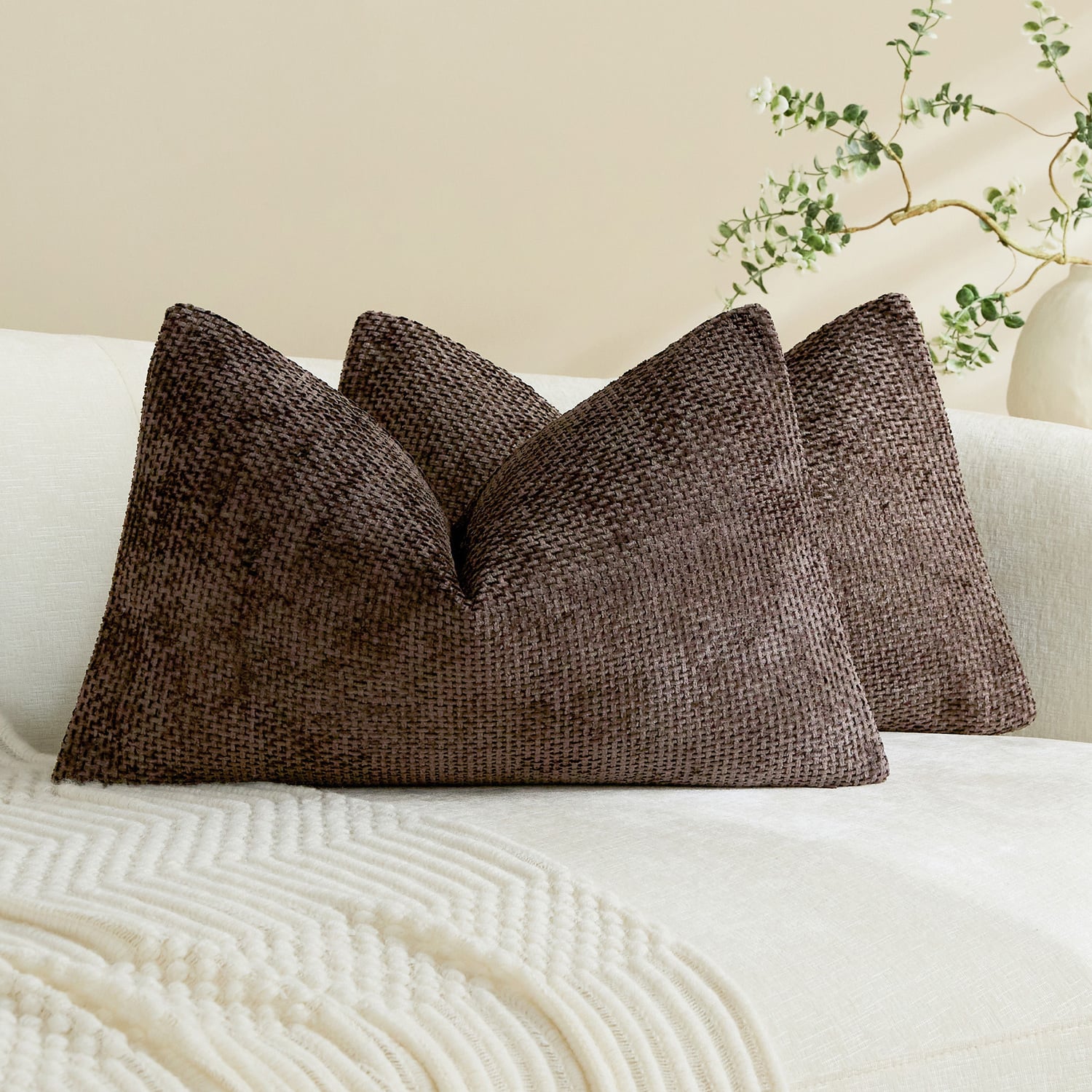 Aria Rectangular Chenille Cushion Covers