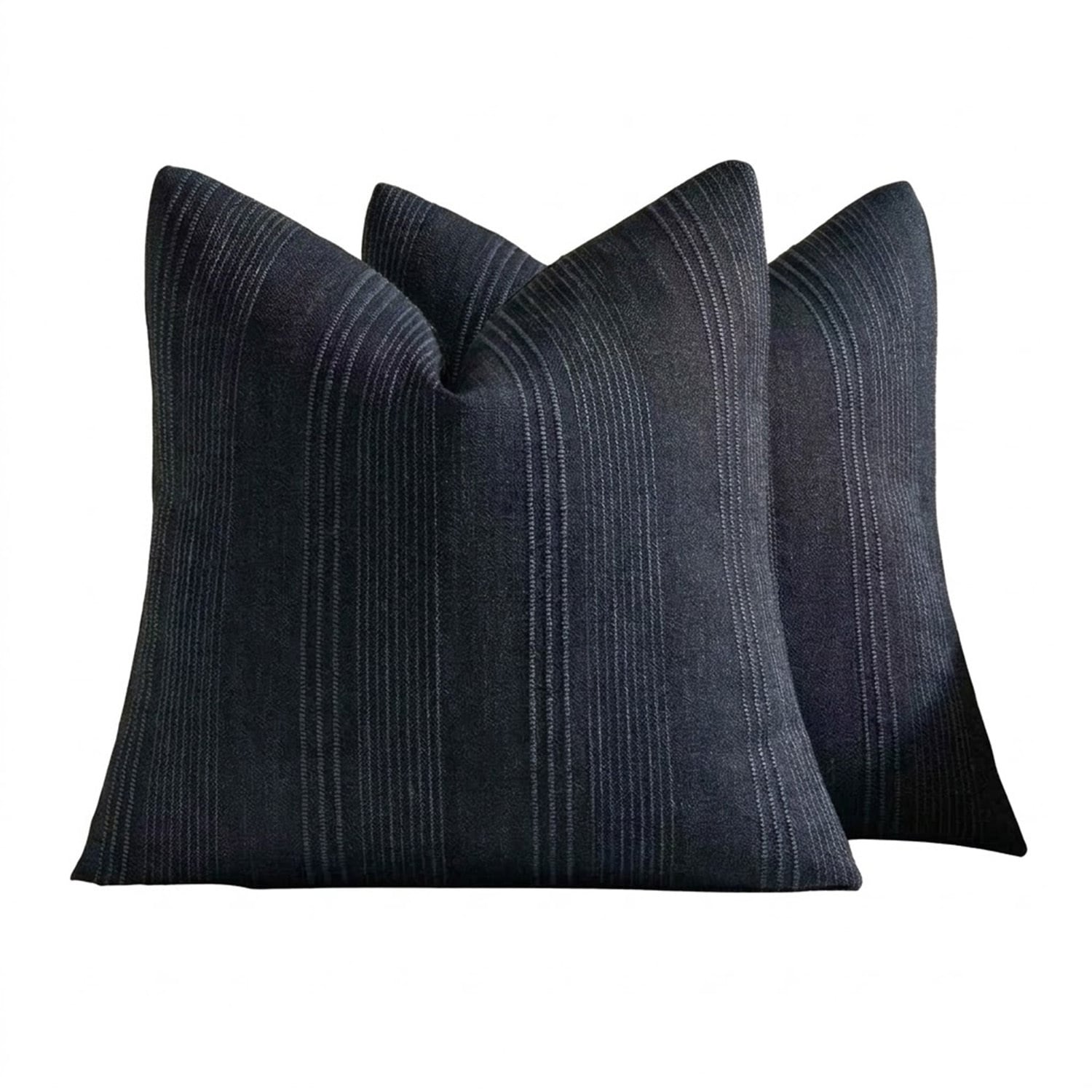 Kenna Square Linen-Blend Cushion Covers