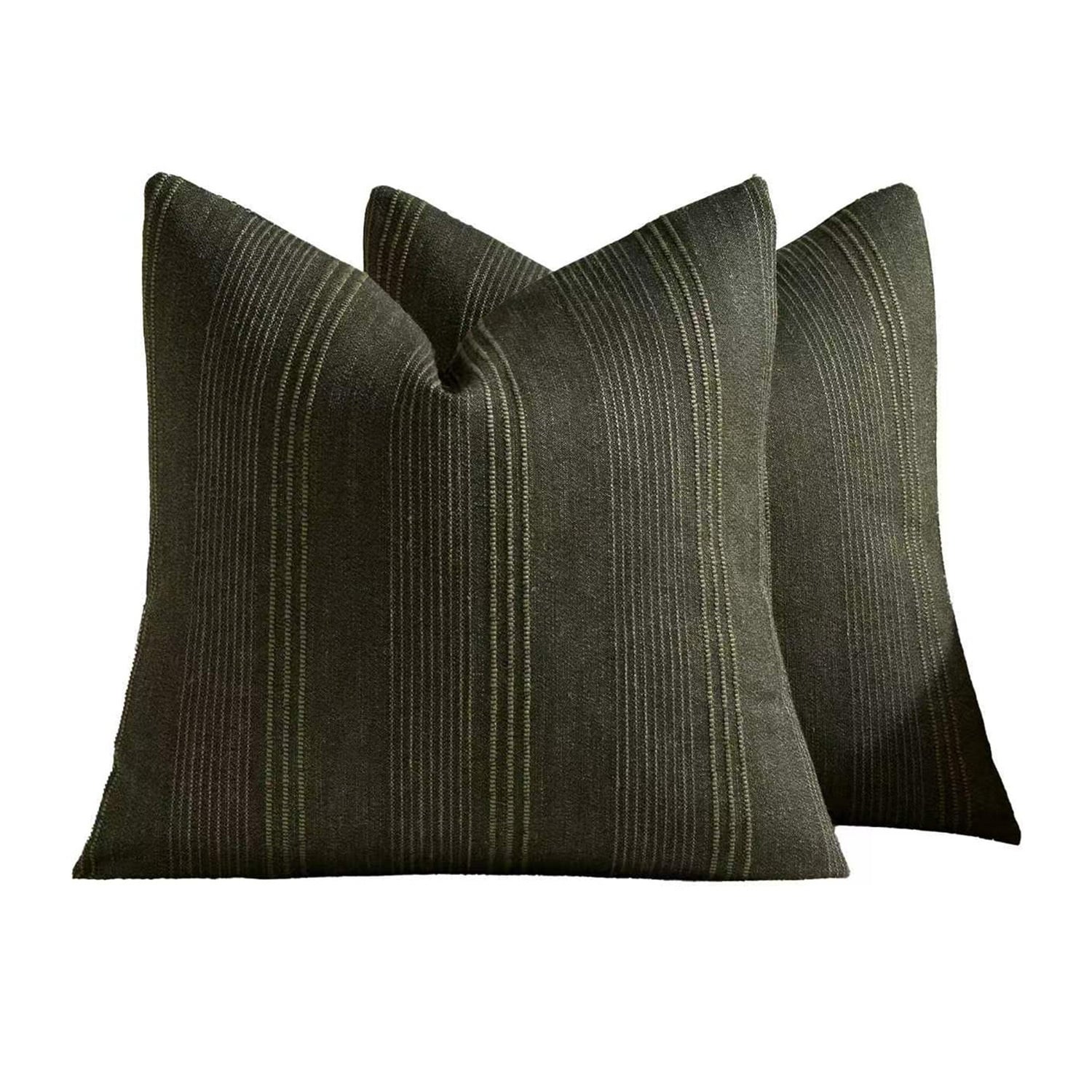 Kenna Square Linen-Blend Cushion Covers
