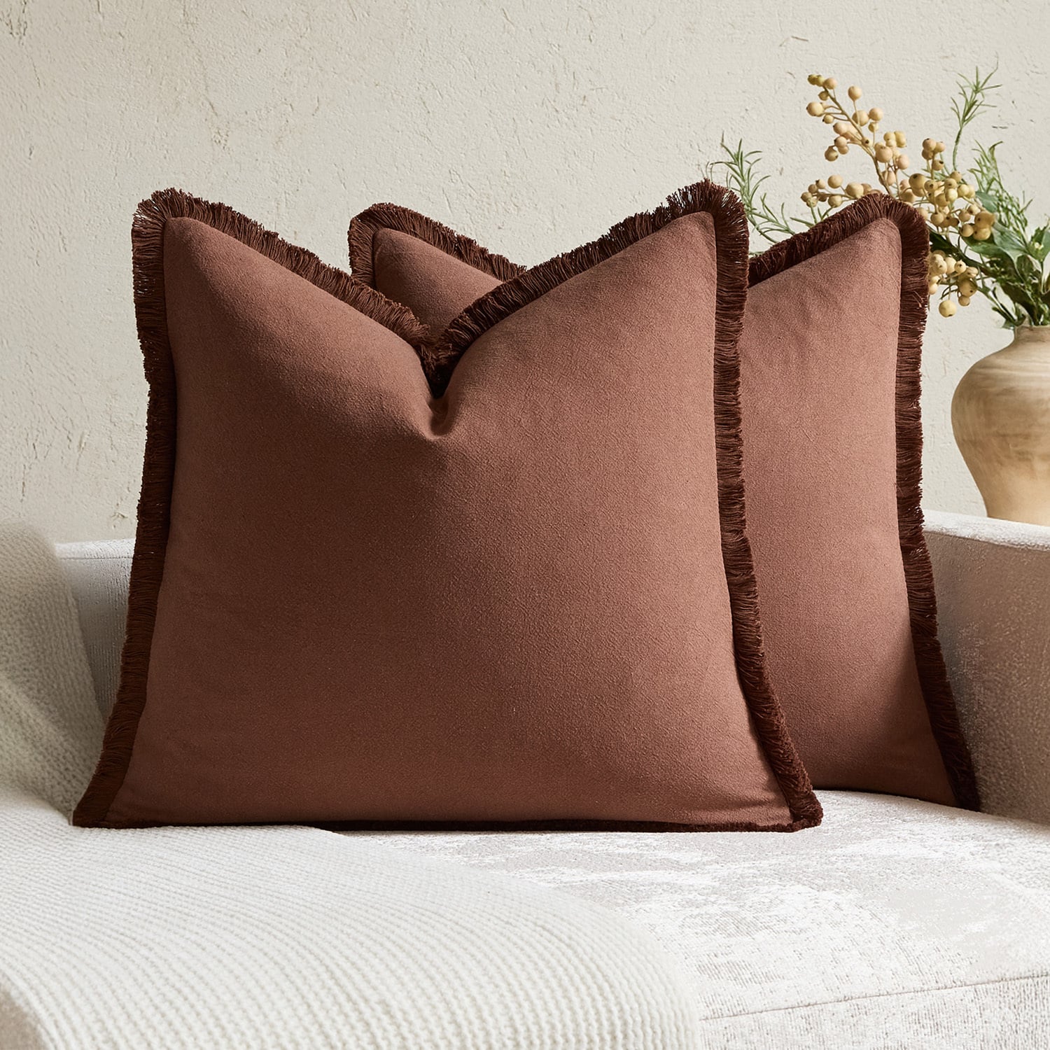 Solace Square Linen & Cotton Cushion Covers