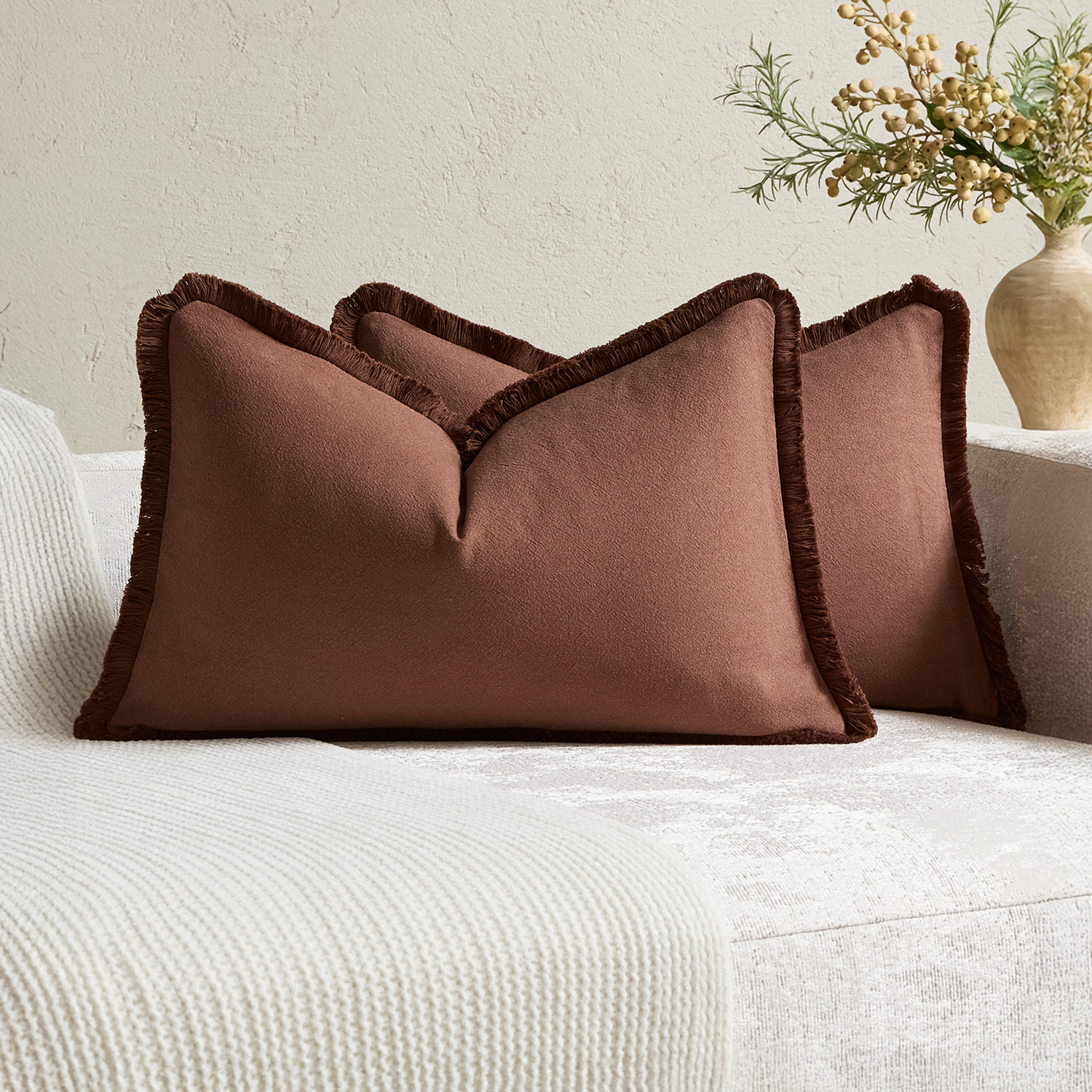 Solace Linen & Cotton Lumbar Cushion Covers
