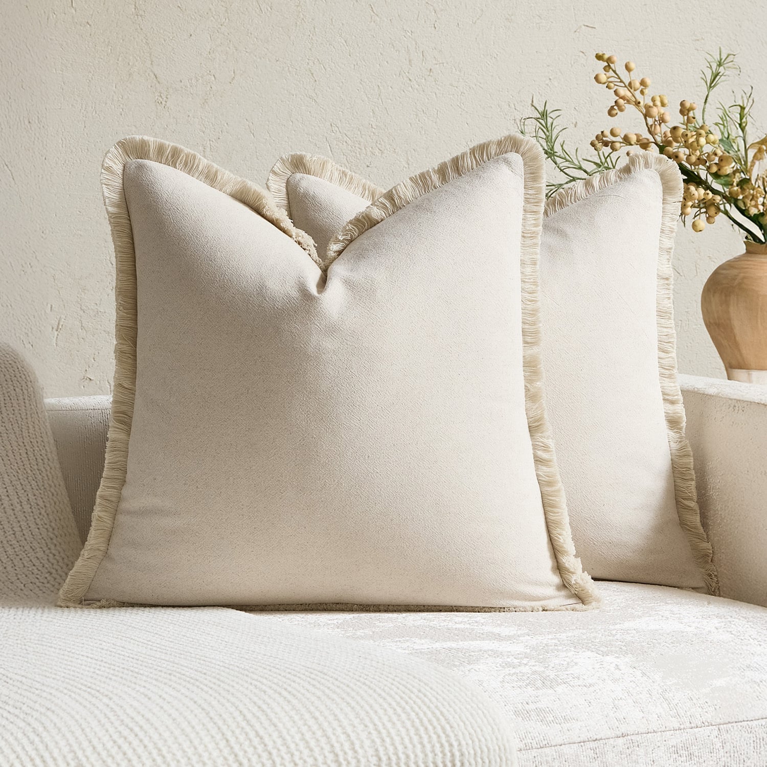 Solace Square Linen & Cotton Cushion Covers