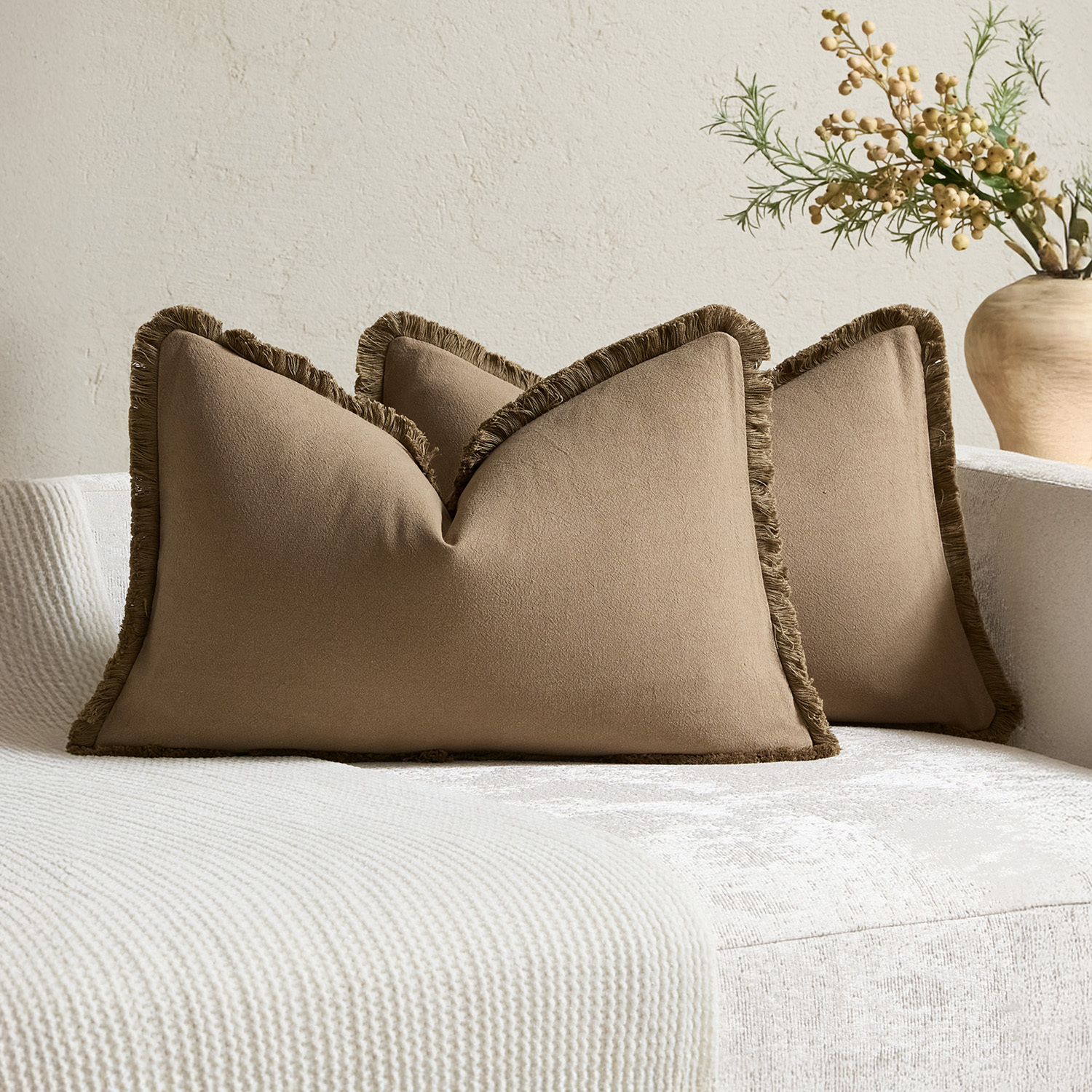 Solace Linen & Cotton Lumbar Cushion Covers