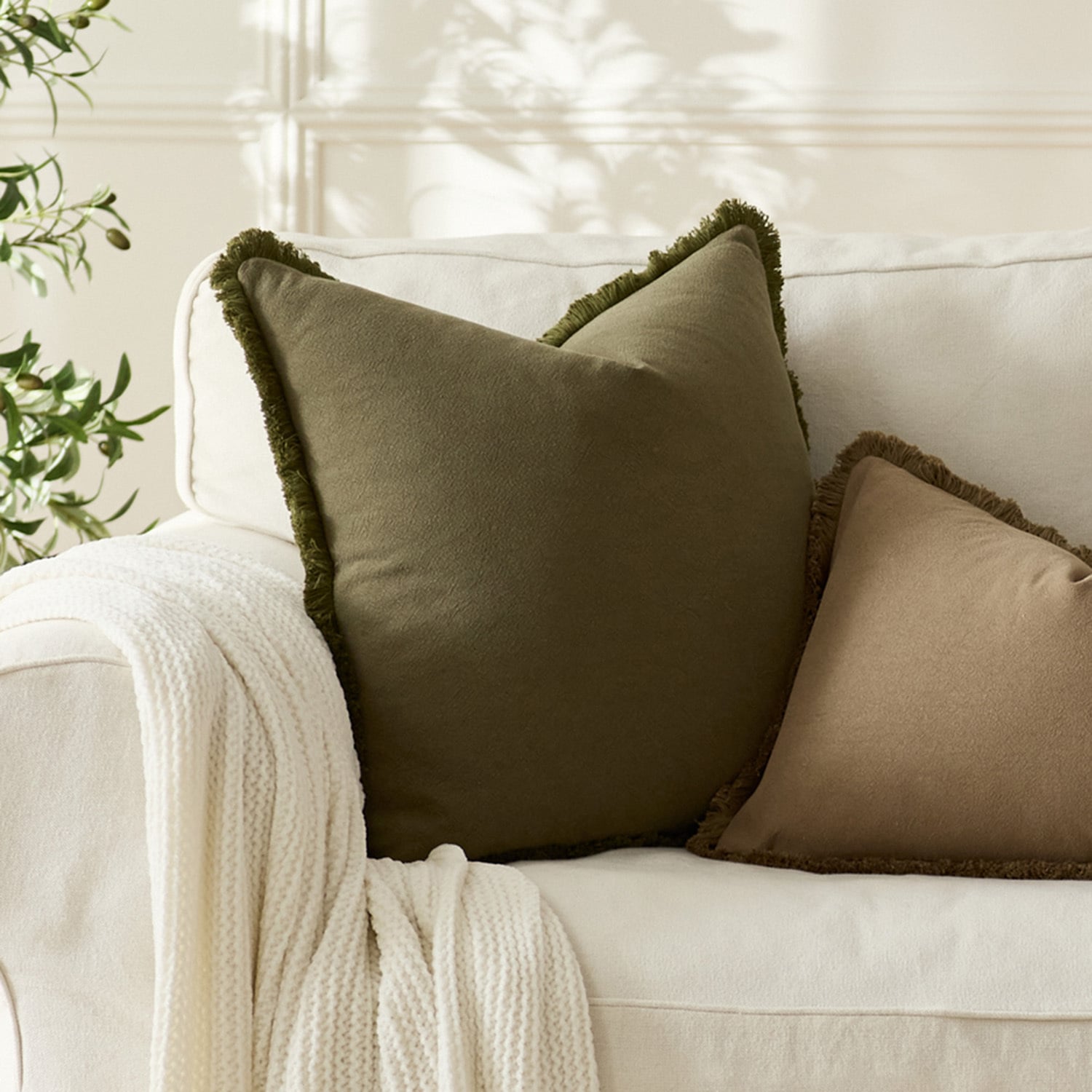 Solace Square Linen & Cotton Cushion Covers