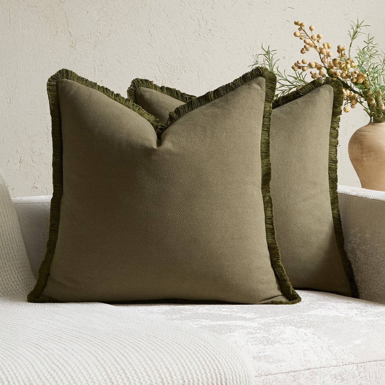 Solace Square Linen & Cotton Cushion Covers