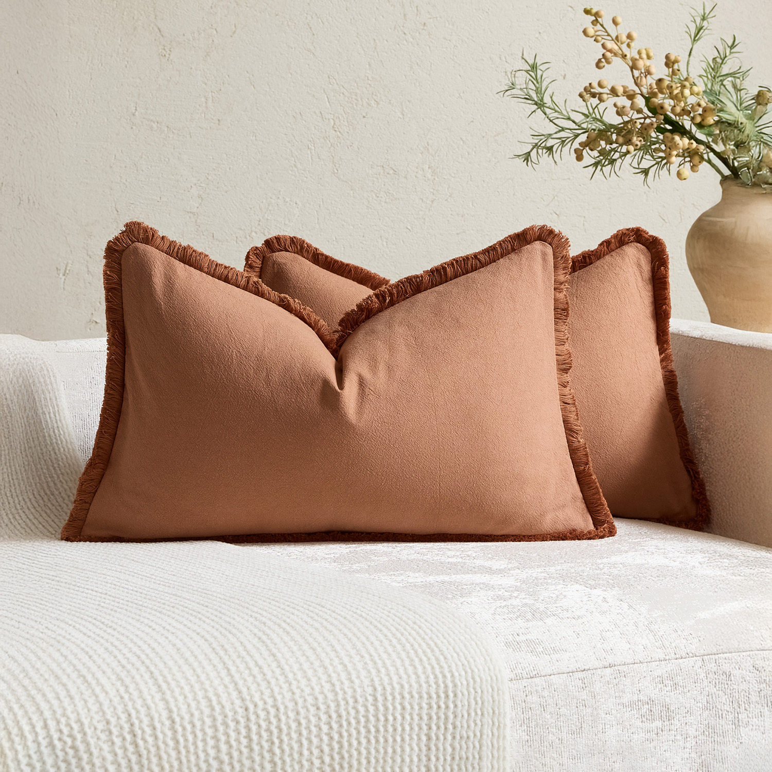 Solace Linen & Cotton Lumbar Cushion Covers