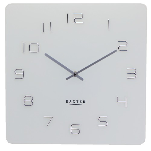 Baxter Square Glass Contemporary Wall Clock 35 cm Temple & ster