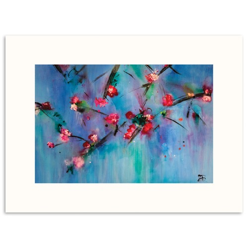 Cherry Blossoms Abstract Wall Art