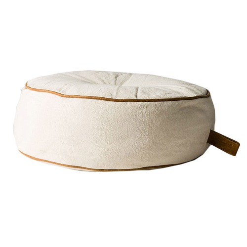 Mrjasongrant Round Utility Cotton Leather Floor Cushion