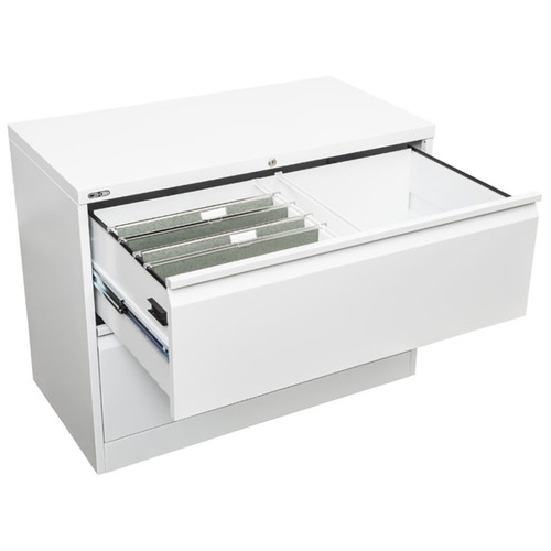 White Remo 4 Drawer Lateral Filing Cabinet