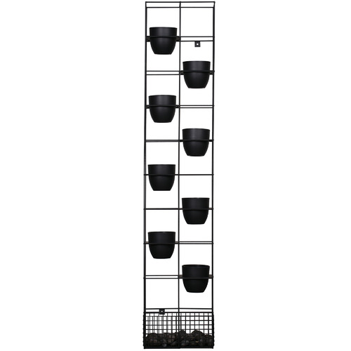9 Piece Lawson Bloom Vertical Planter Pots & Stand Set