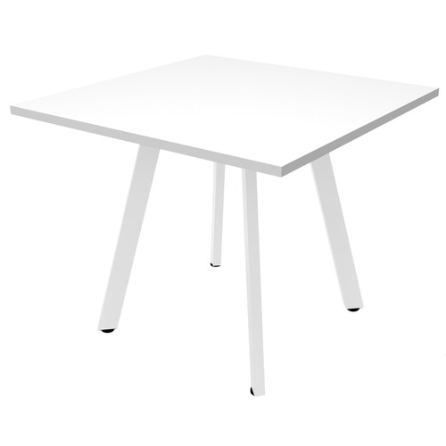 Eternity White Square Office Table | Temple & Webster