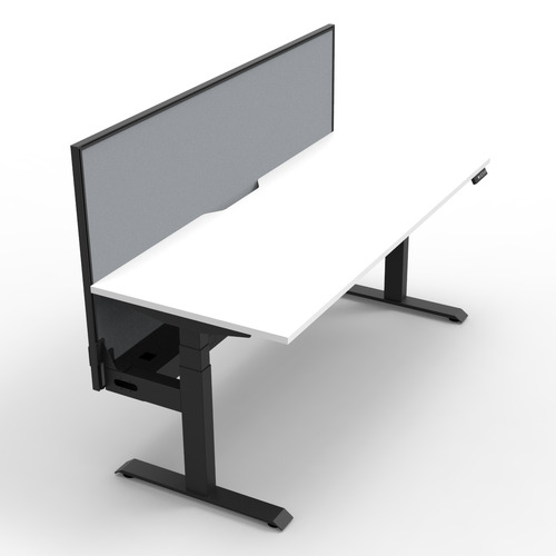 Dassault II Electric Sit & Stand Desk with Screen & Cable Tray