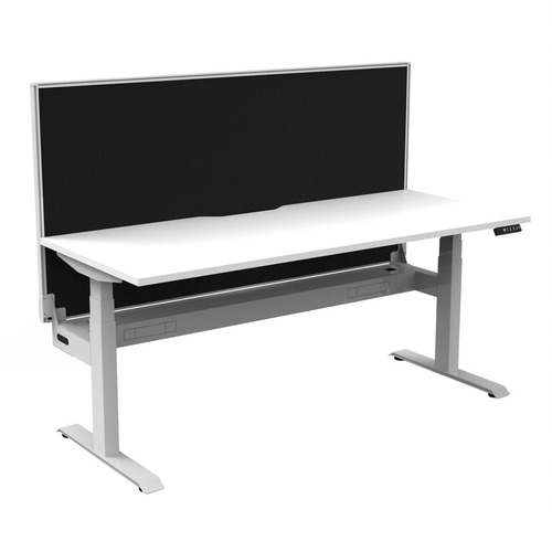 Dassault Electric Sit & Stand Desk with Screen & Cable Tray