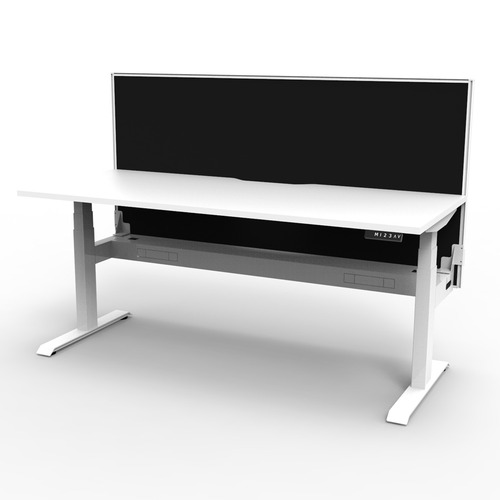 Dassault Electric Sit & Stand Desk with Screen & Cable Tray