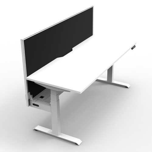 Dassault Electric Sit & Stand Desk with Screen & Cable Tray