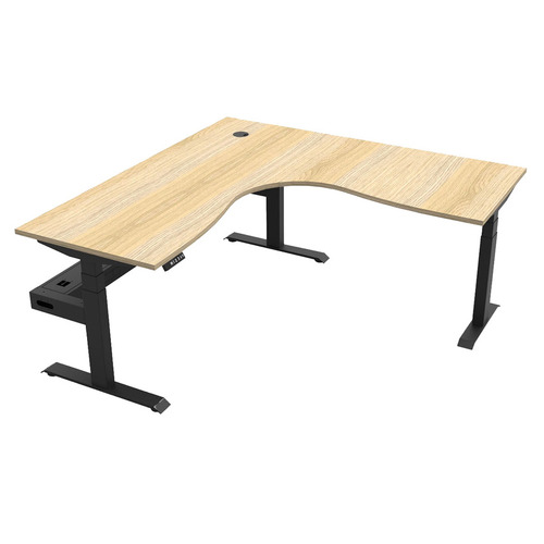 Fridman II Electric Sit & Stand Corner Desk with Cable Tray