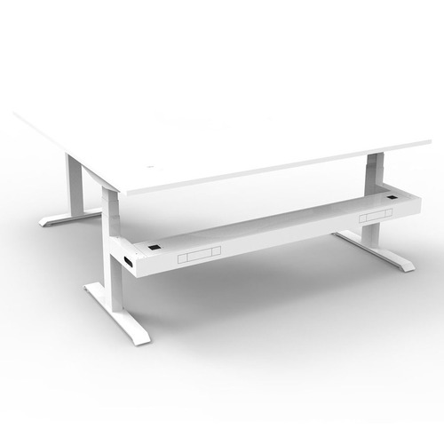 Fridman II Electric Sit & Stand Corner Desk with Cable Tray