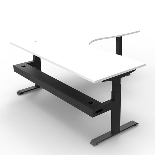 Fridman II Electric Sit & Stand Corner Desk with Cable Tray