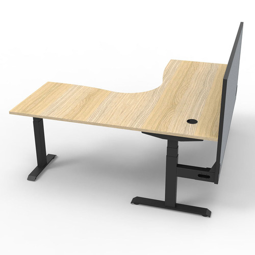 Gordon II Electric Sit & Stand Corner Desk with Screen