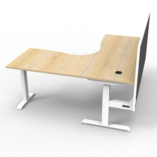 Gordon Electric Sit & Stand Corner Desk with Screen