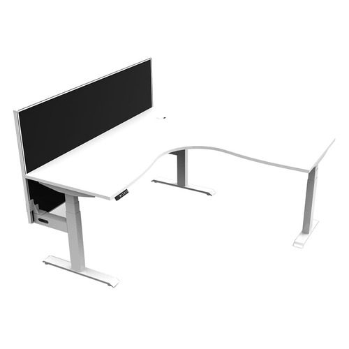 Gordon Electric Sit & Stand Corner Desk with Screen