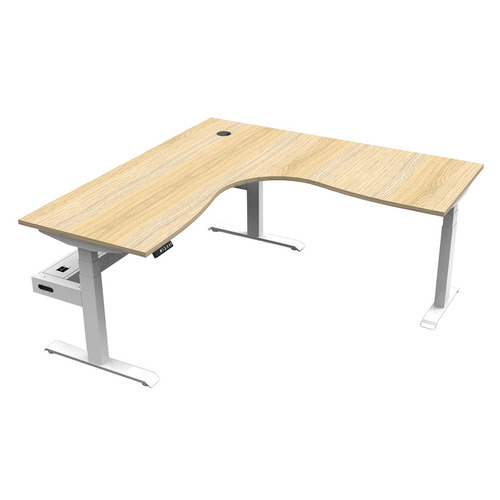 Fridman Electric Sit & Stand Corner Desk with Cable Tray