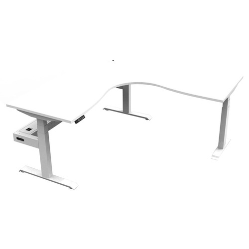 Fridman Electric Sit & Stand Corner Desk with Cable Tray