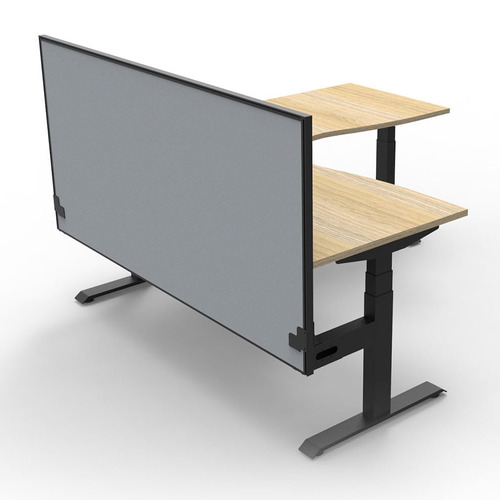 Fridman Electric Sit & Stand Corner Desk with Cable Tray