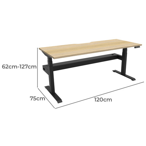 Baldwin 120cm Electric Sit & Stand Desk with Cable Tray