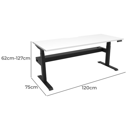 Baldwin 120cm Electric Sit & Stand Desk with Cable Tray