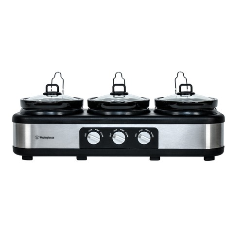 Westinghouse Conbi Triple Pot Stainless Steel Slow Cooker