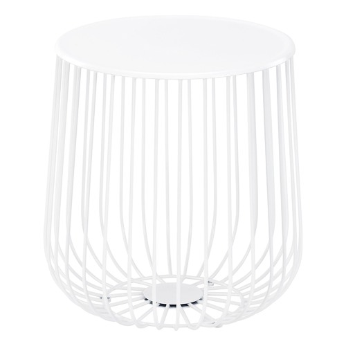 White Trevi Wire Side Table