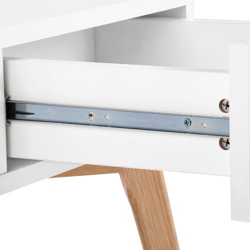 Vasby White Scandinavian Bedside Table Temple & ster