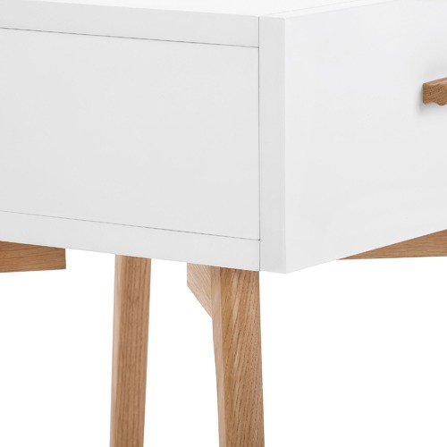 Vasby White Scandinavian Bedside Table Temple & ster