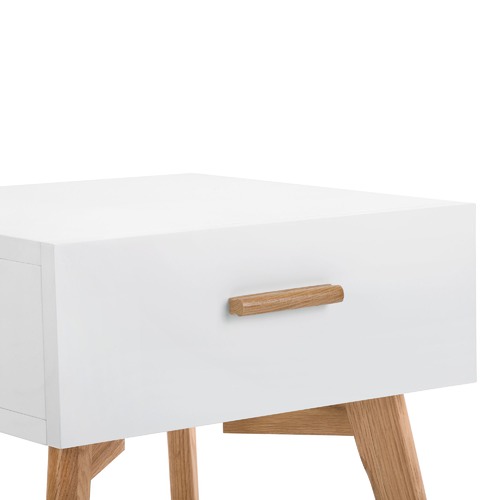 Vasby White Scandinavian Bedside Table Temple & ster
