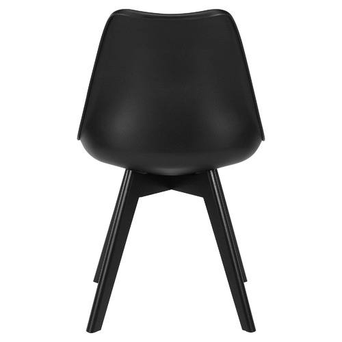 Black Nova Beech & Faux Leather Dining Chairs