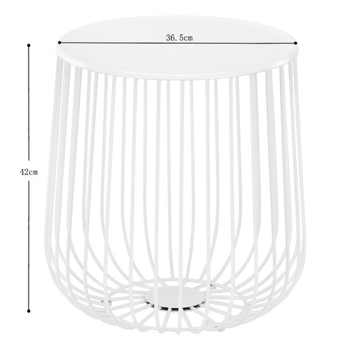White Trevi Wire Side Table
