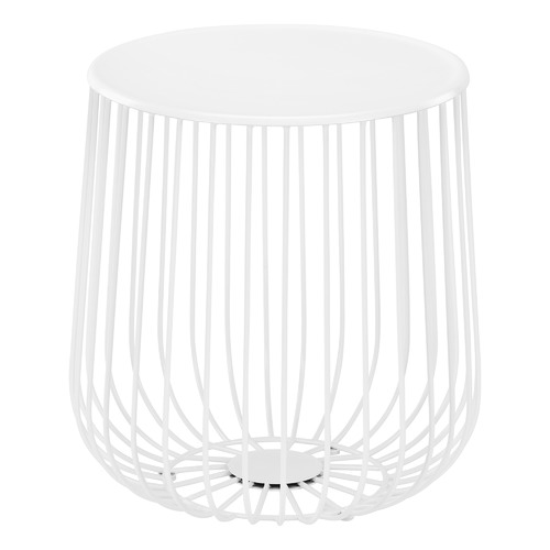 White Trevi Wire Side Table