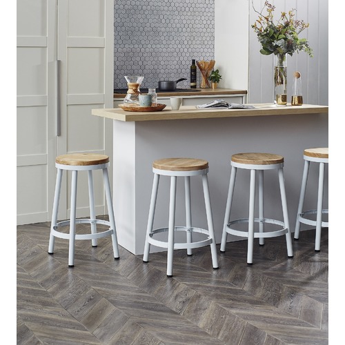 Temple & Webster 66cm Bailey Metal & Ash Wood Barstool